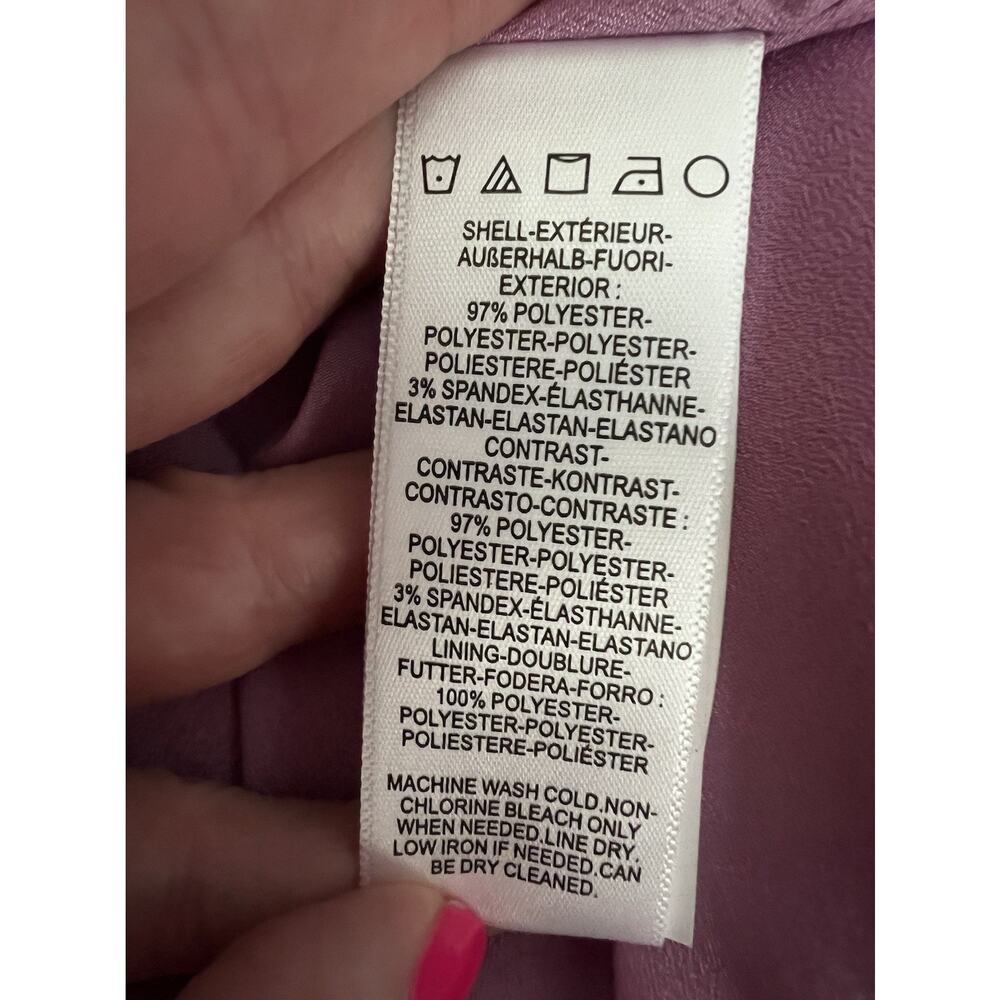 DRESS THE POPULATION Anthropologie Lavender Camelia Ruffle Maxi Dress M NWT FLAW - Picture 15 of 16